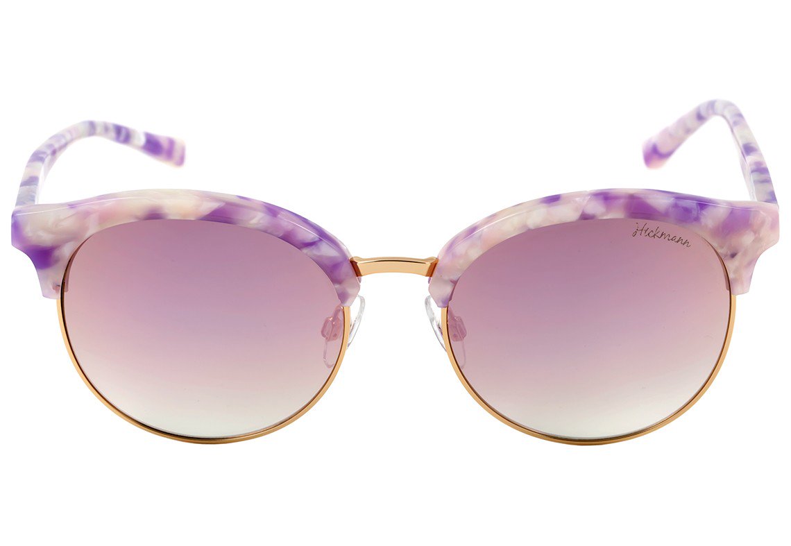 Hickmann HI 3026 G22 Marmorizado Roxo Brilho / Rosa Degradê Espelhado - 55 mm
