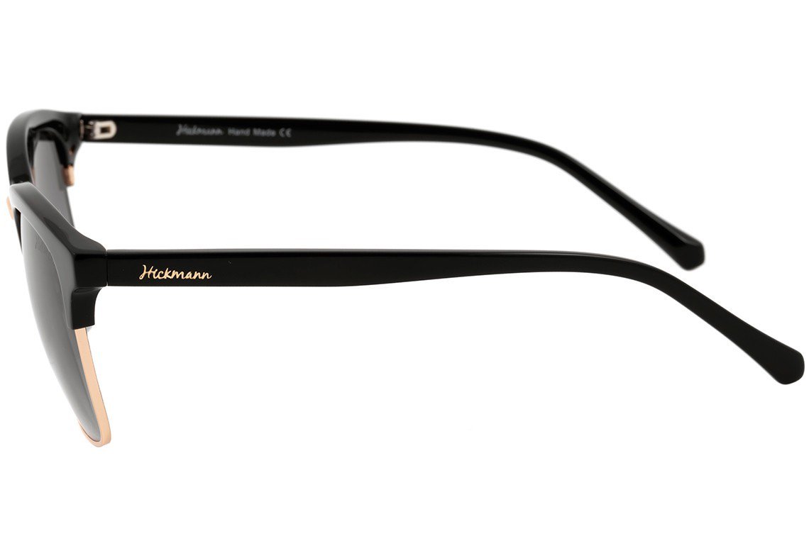 Hickmann HI 3027 A01 Preto e Dourado Brilho / Preto Degradê - 55 mm