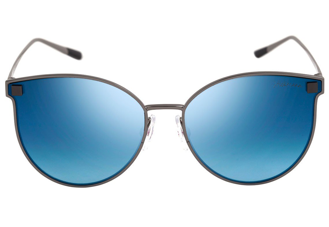 Óculos de Sol Hickmann Hi 3032 02A Cinza E Azul/ Azul Degradê Espelhado - 59 mm