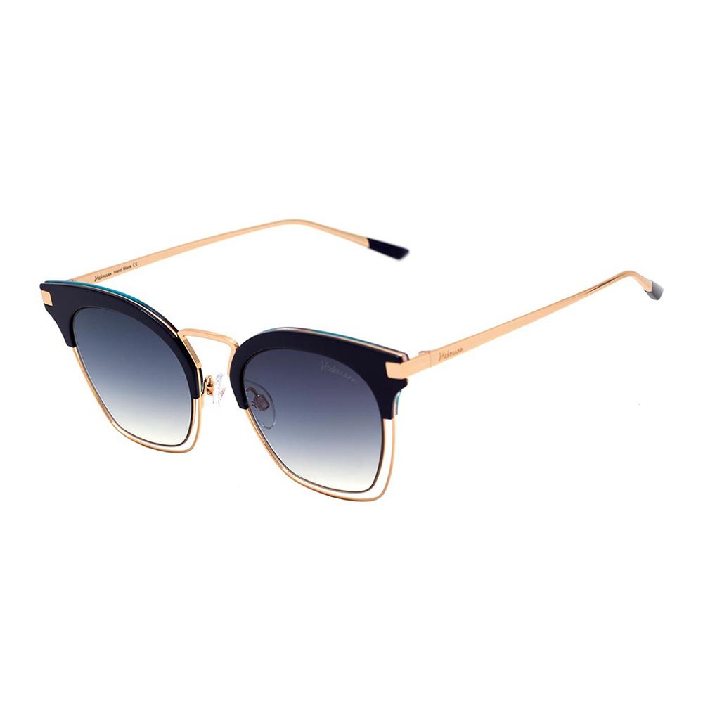 Óculos de Sol Hickmann HI 3037 H02 Azul E Dourado Brilho/ Azul Degradê - 51 mm