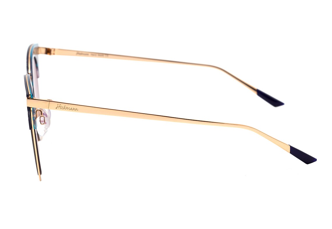 Óculos de Sol Hickmann HI 3038 H02 Azul e Dourado Brilho / Azul Degradê - 50 mm