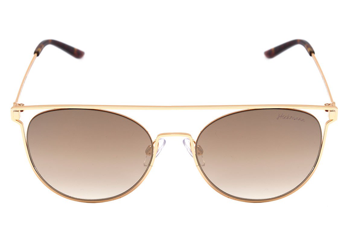 Óculos de Sol Hickmann HI 3046 04B Dourado e Marrom Mesclado Brilho / Dourado Degradê Espelhado - 56 mm