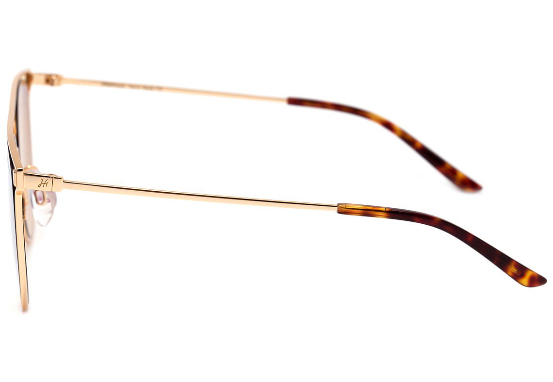 Óculos de Sol Hickmann HI 3046 04B Dourado e Marrom Mesclado Brilho / Dourado Degradê Espelhado - 56 mm