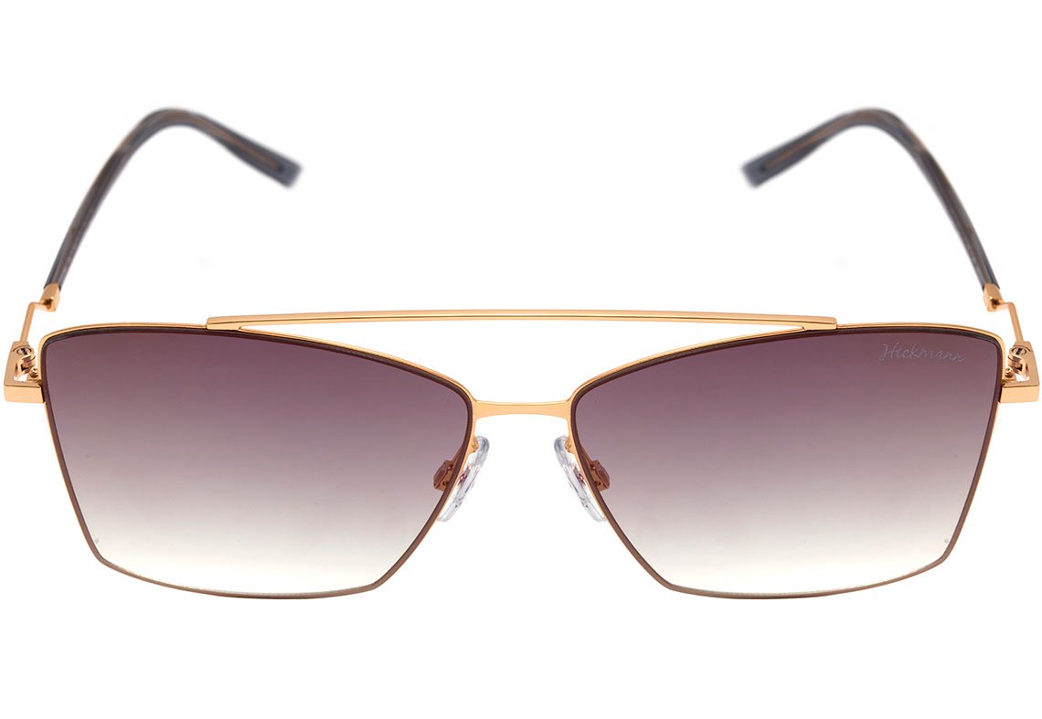 Hickmann HI 3074 04B Dourado Brilho / Rosa Espelhado Degradê - 62 mm - Sol
