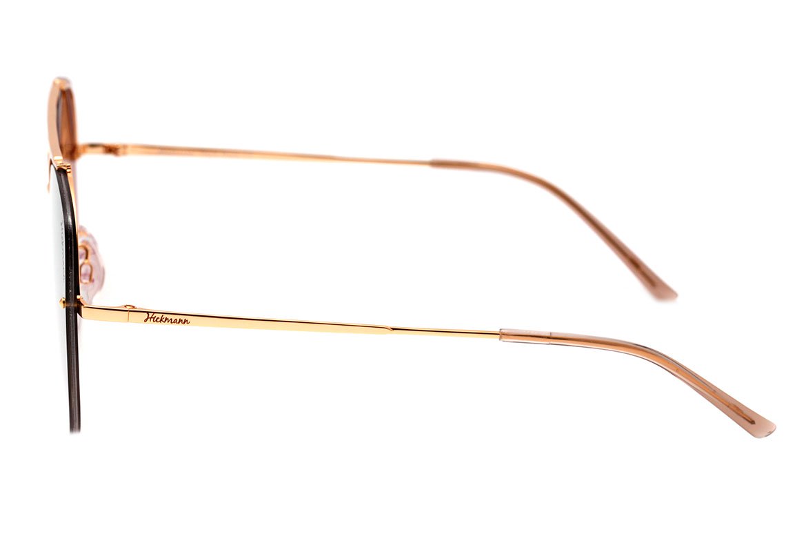 Óculos de Sol Hickmann Hi 3076 04A Dourado Brilho/ Dourado Degradê Espelhado 58 mm