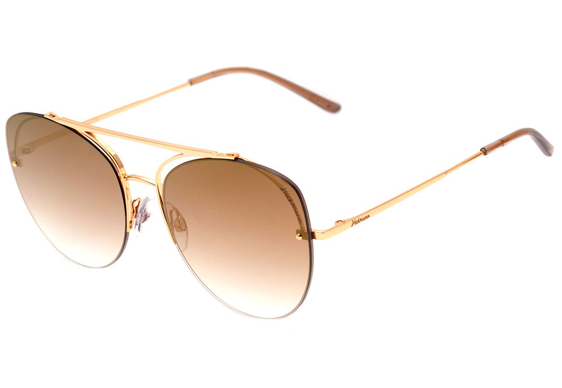 Óculos de Sol Hickmann Hi 3076 04A Dourado Brilho/ Dourado Degradê Espelhado 58 mm
