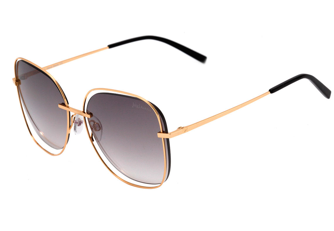 Óculos de Sol Hickmann Hi 3077 04C Dourado Brilho/ Marrom Degradê 59 mm
