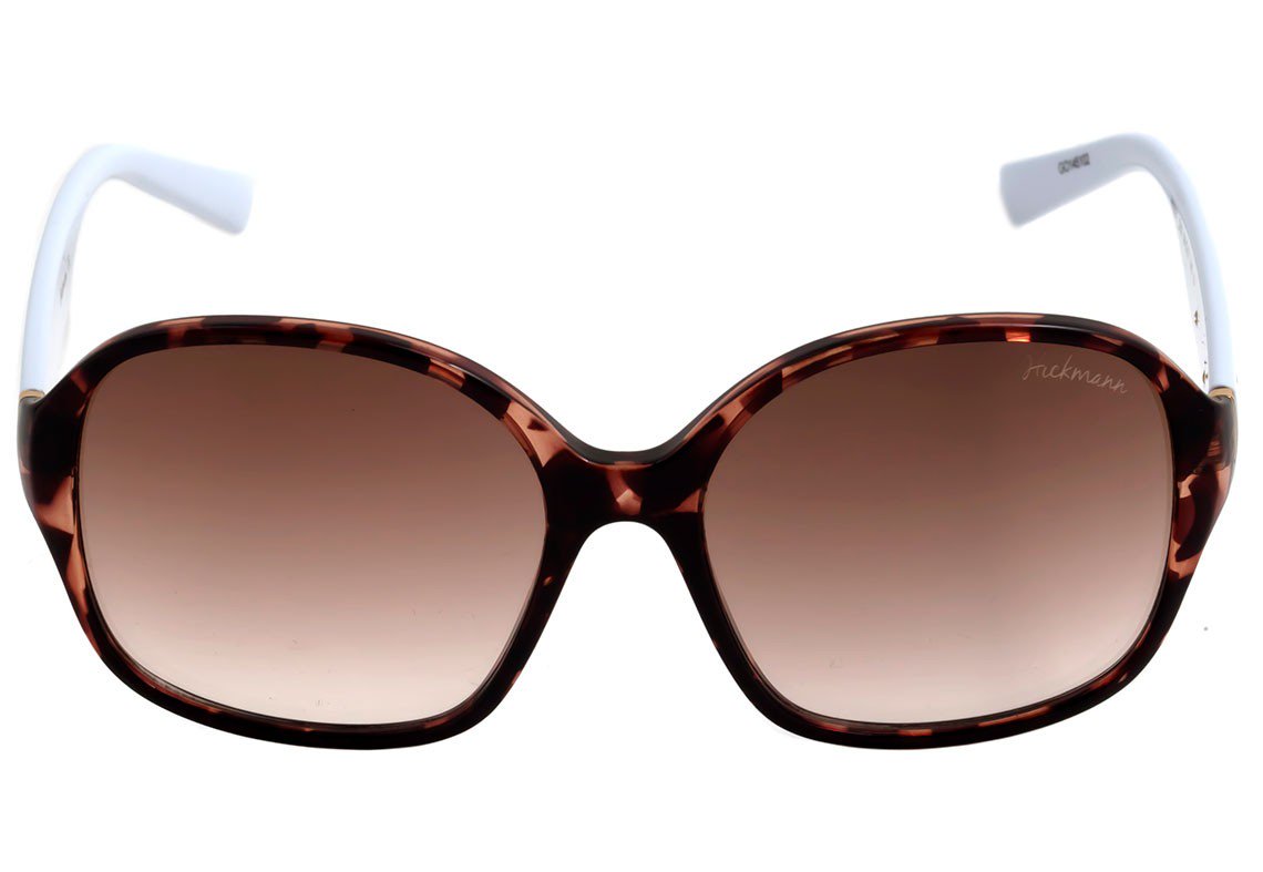 Óculos de Sol Hickmann Hi 5001 G22 Marrom Mesclado E Branco/ Marrom Degradê