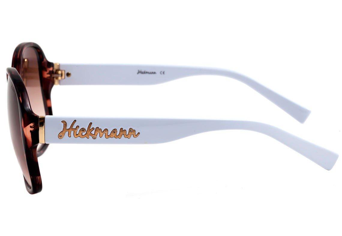 Óculos de Sol Hickmann Hi 5001 G22 Marrom Mesclado E Branco/ Marrom Degradê