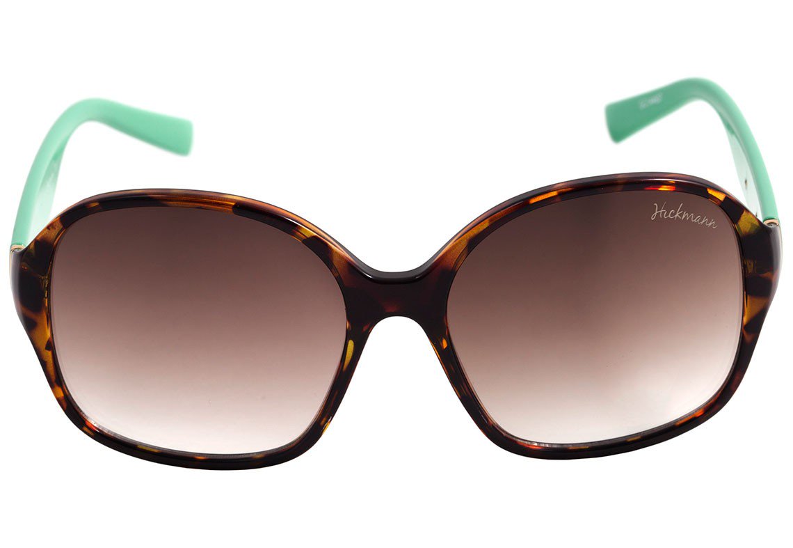 Óculos de Sol Hickmann Hi 5001 G23 Marrom Mesclado E Verde/ Marrom Degradê