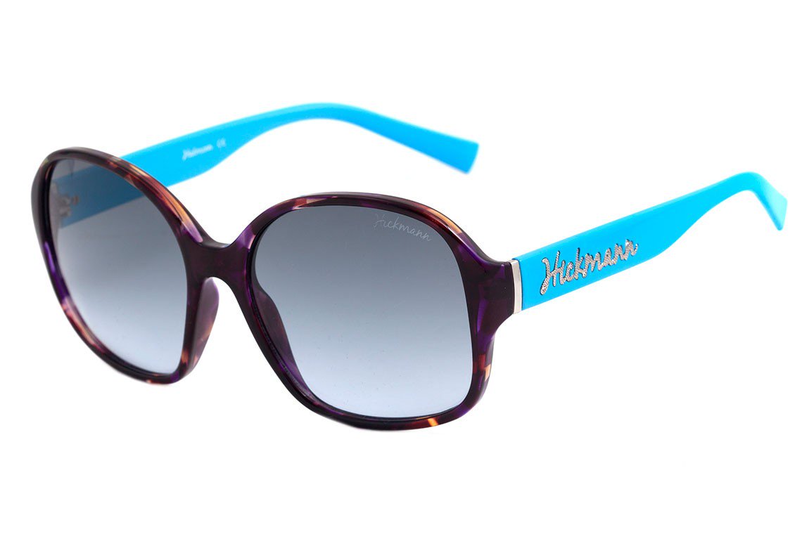 Óculos de Sol Hickmann Hi 5001 G24 Roxo Mesclado E Azul/ Preto Degradê