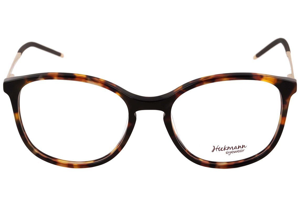Óculos de Grau Hickmann Hi 6039 G21 Marrom Mesclado E Dourado Brilho - 53 mm