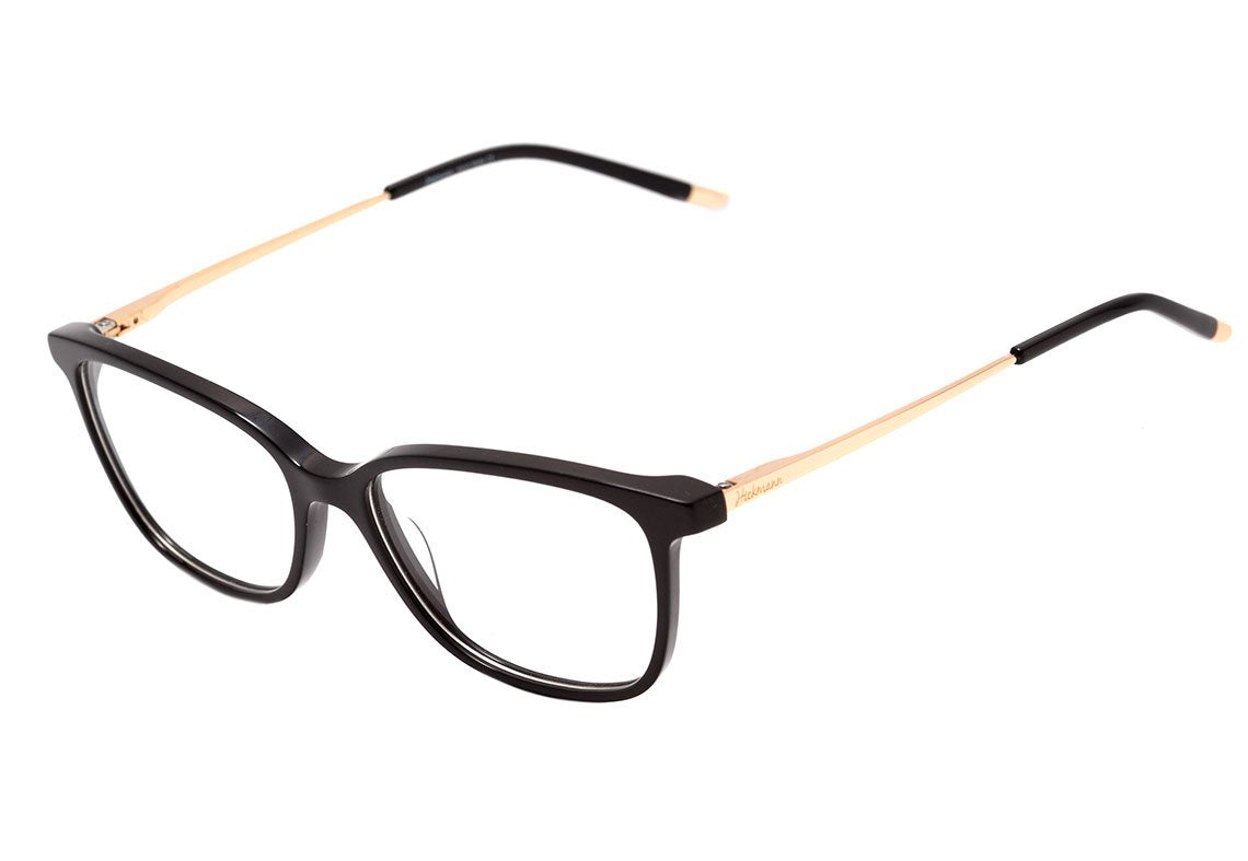Óculos de Grau Hickmann HI 6048 A01 Preto E Dourado Brilho - 55 mm