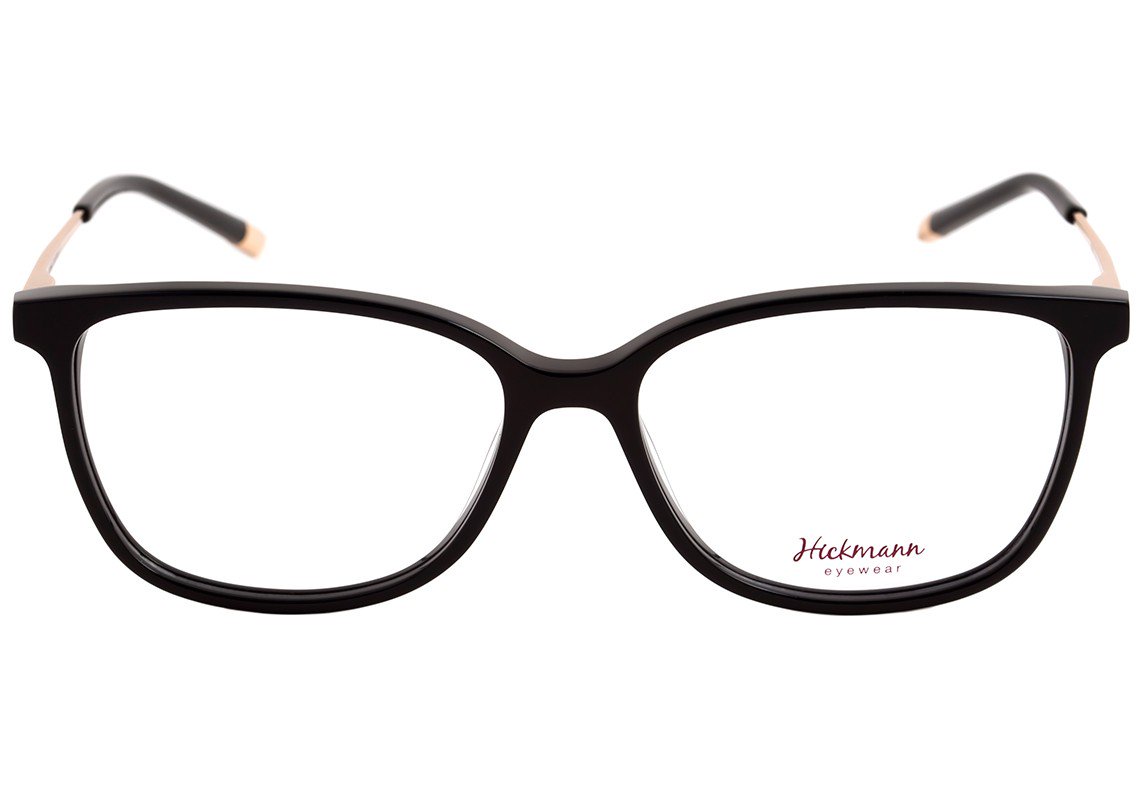 Óculos de Grau Hickmann HI 6048 A01 Preto E Dourado Brilho - 55 mm