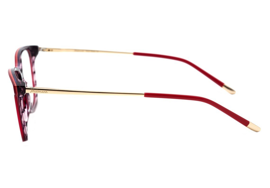 Óculos de Grau Hickmann HI 6048 C06 Vermelho E Dourado Brilho - 55 mm