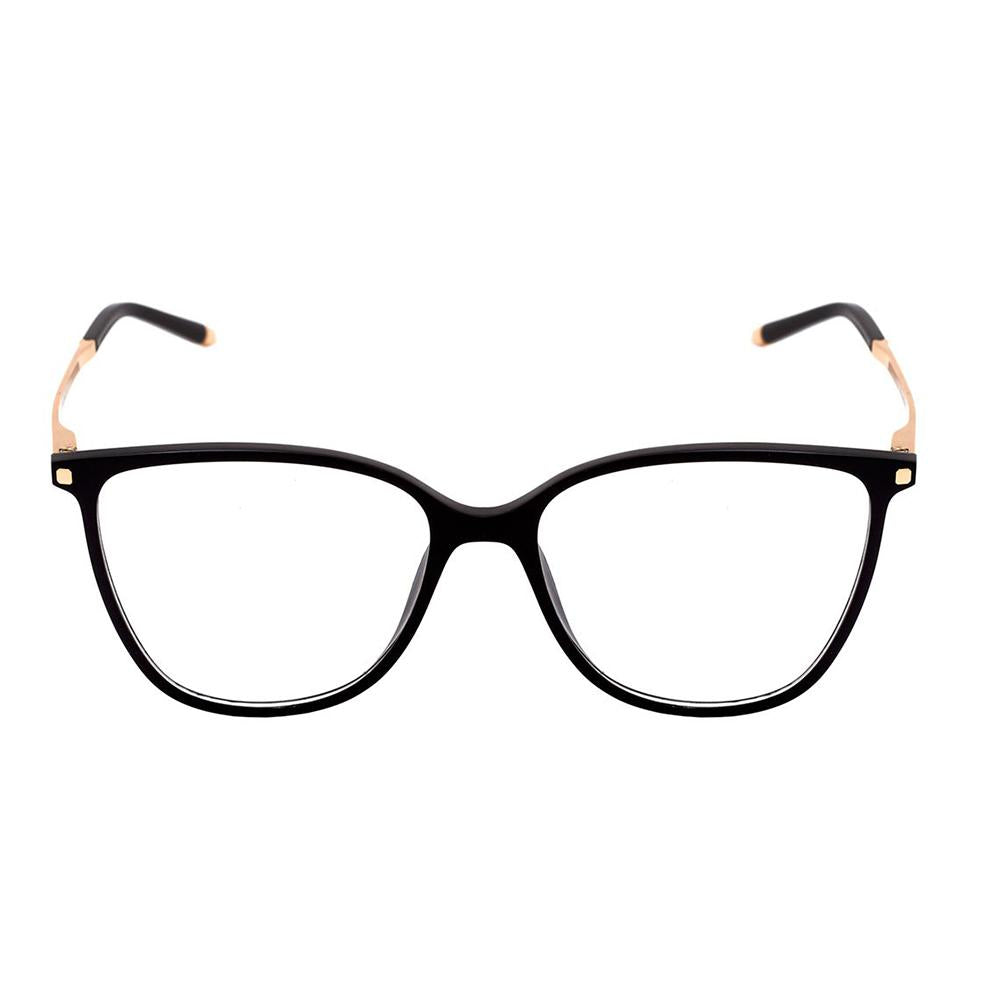 Óculos de Grau Hickmann Hi 6068 A01 Preto E Dourado Brilho - 53 mm