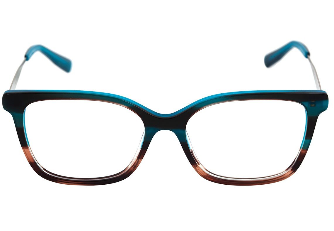 Óculos de Grau Hickmann Hi 6075 C04 Marrom Mesclado E Azul - 52 mm