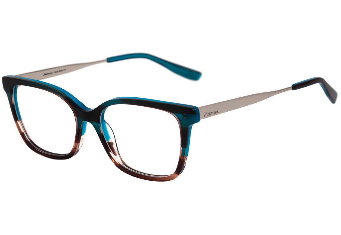 Óculos de Grau Hickmann Hi 6075 C04 Marrom Mesclado E Azul - 52 mm