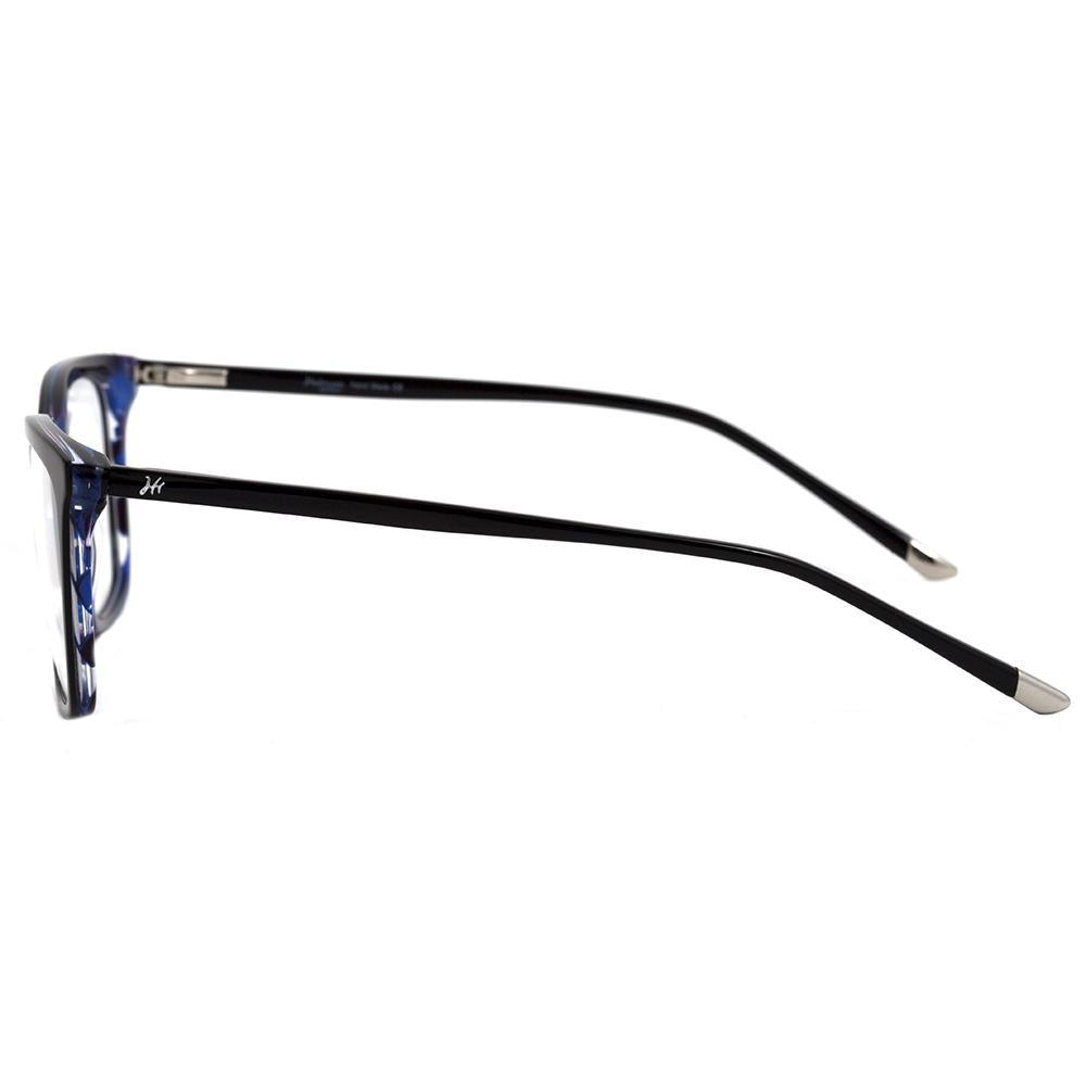 Óculos de Grau Hickmann Hi 6078 Hickmann Hi 6078 H01 Preto E Azul Brilho - 55 mm