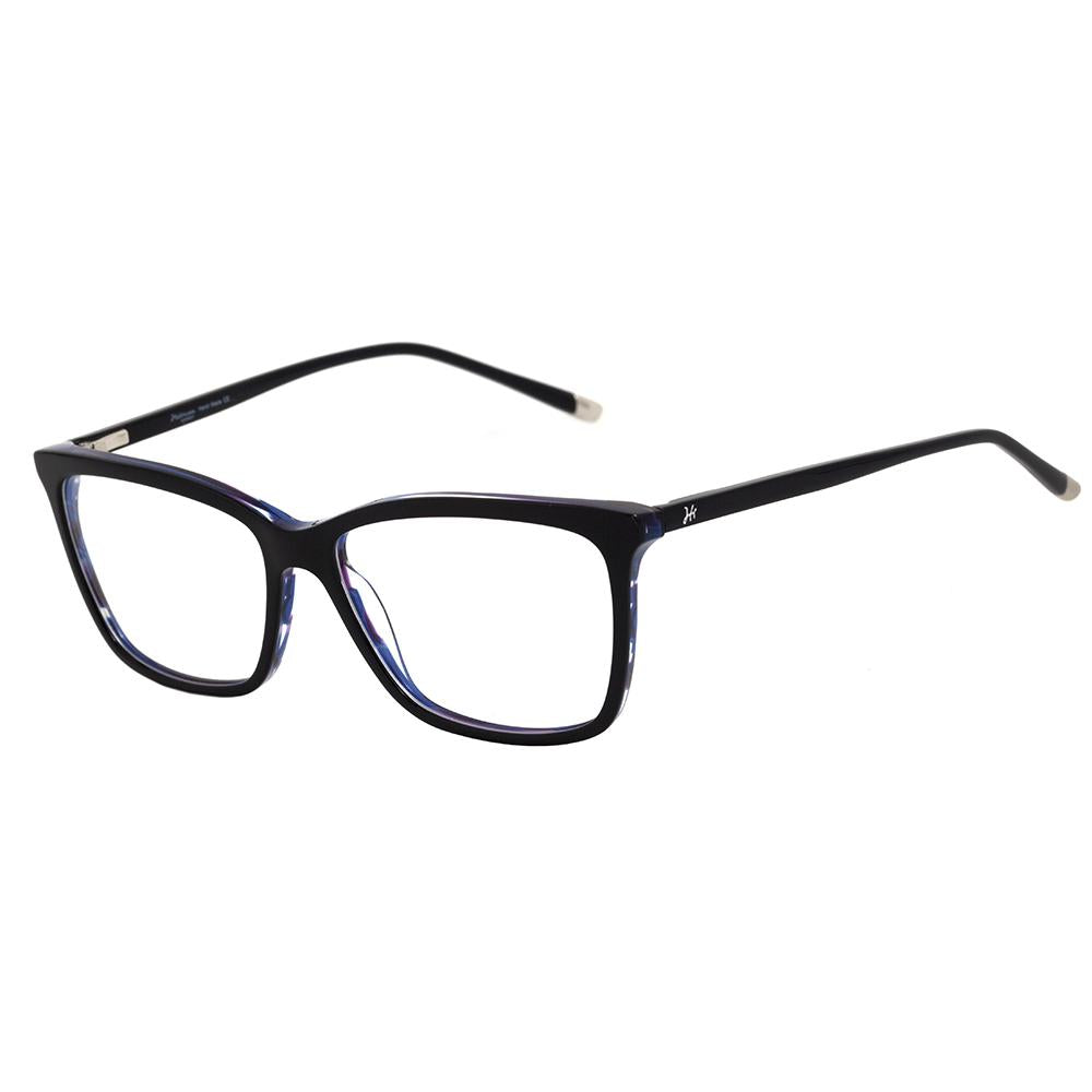 Óculos de Grau Hickmann Hi 6078 Hickmann Hi 6078 H01 Preto E Azul Brilho - 55 mm
