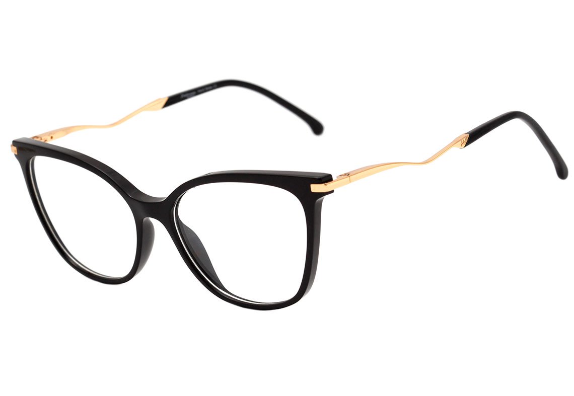 Hickmann HI 6128 BL A02 Preto Brilho - 55 mm