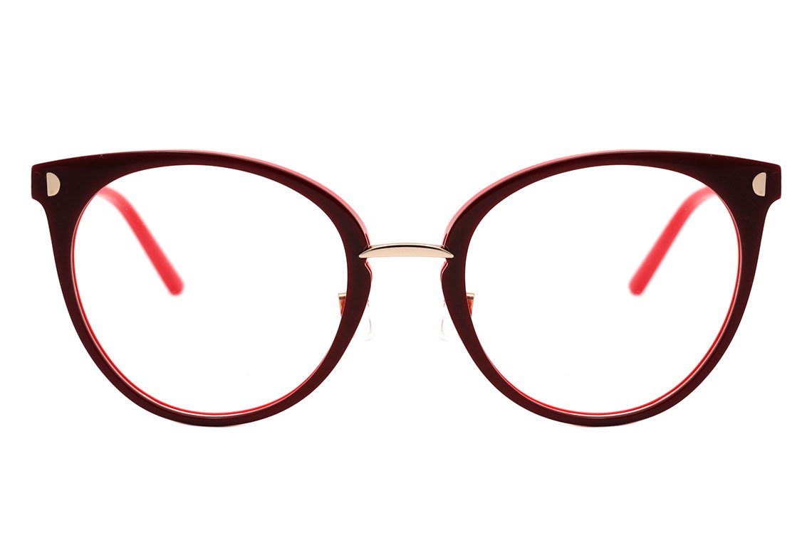 Óculos de Grau Hickmann HI 6131 H02 Vermelho Brilho - 54 mm