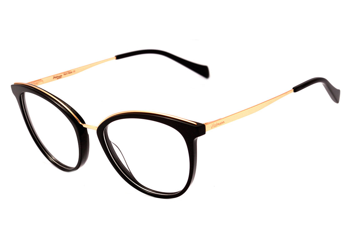 Hickmann Hi 6133 B A01 Preto E Dourado Brilho Lente 5,3 Cm