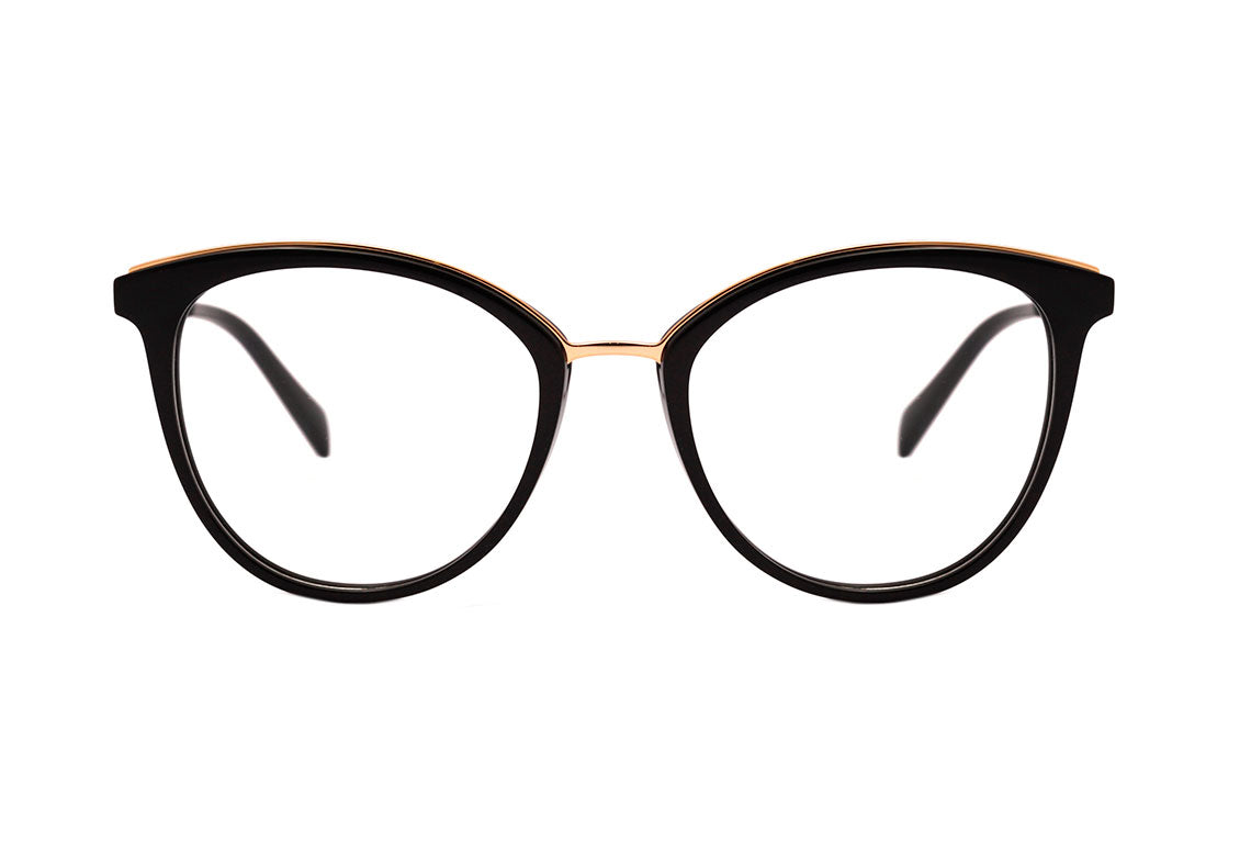 Hickmann Hi 6133 B A01 Preto E Dourado Brilho Lente 5,3 Cm