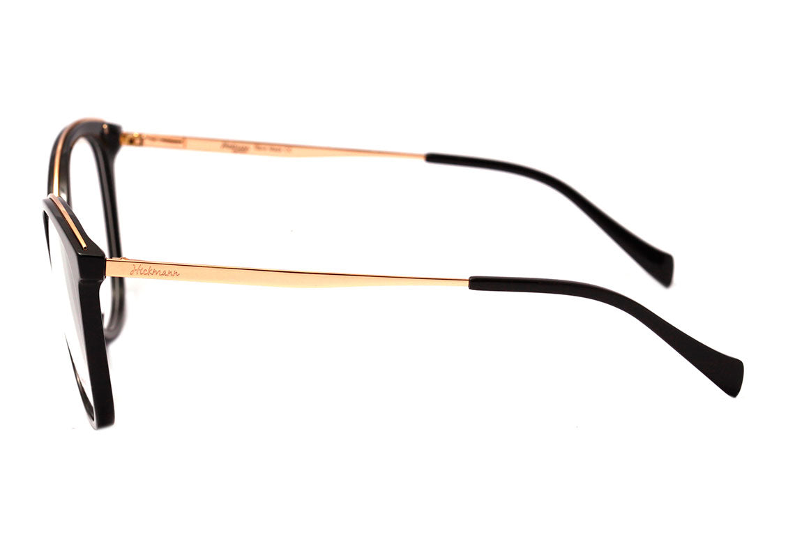 Hickmann Hi 6133 B A01 Preto E Dourado Brilho Lente 5,3 Cm