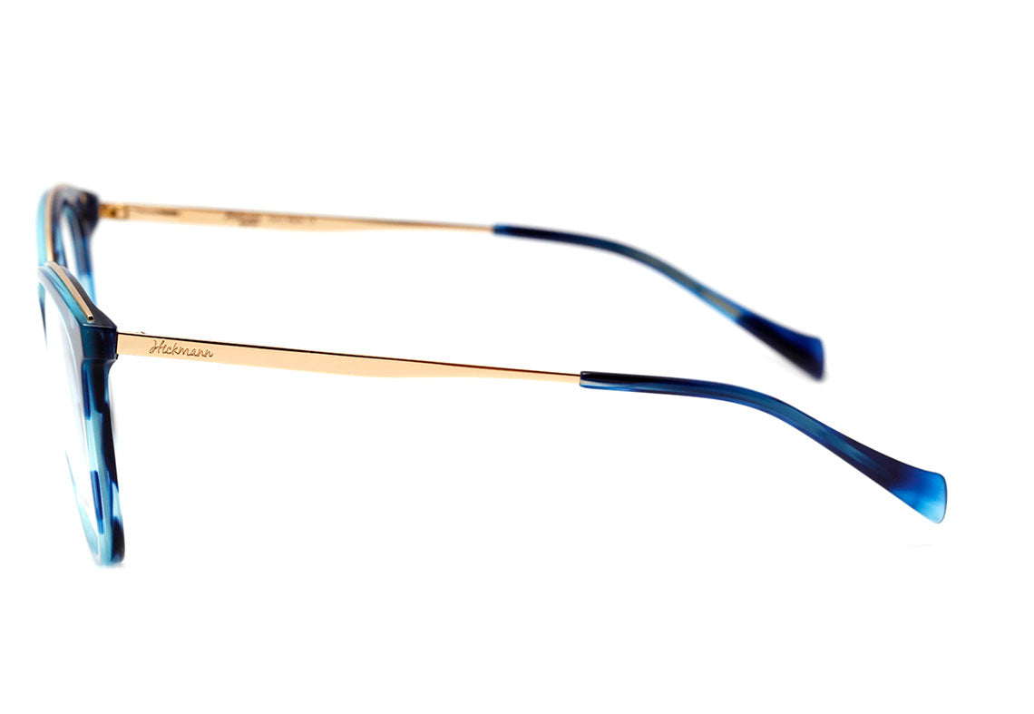 Hickmann HI 6133 B E02 Azul Mesclado Translúcido Brilho - Lente 5,3 cm - Grau