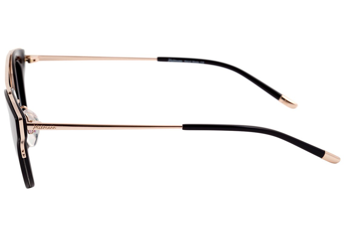 Hickmann HI 9019 A01 Preto e Dourado Brilho / Preto Degradê - 47 mm - Sol