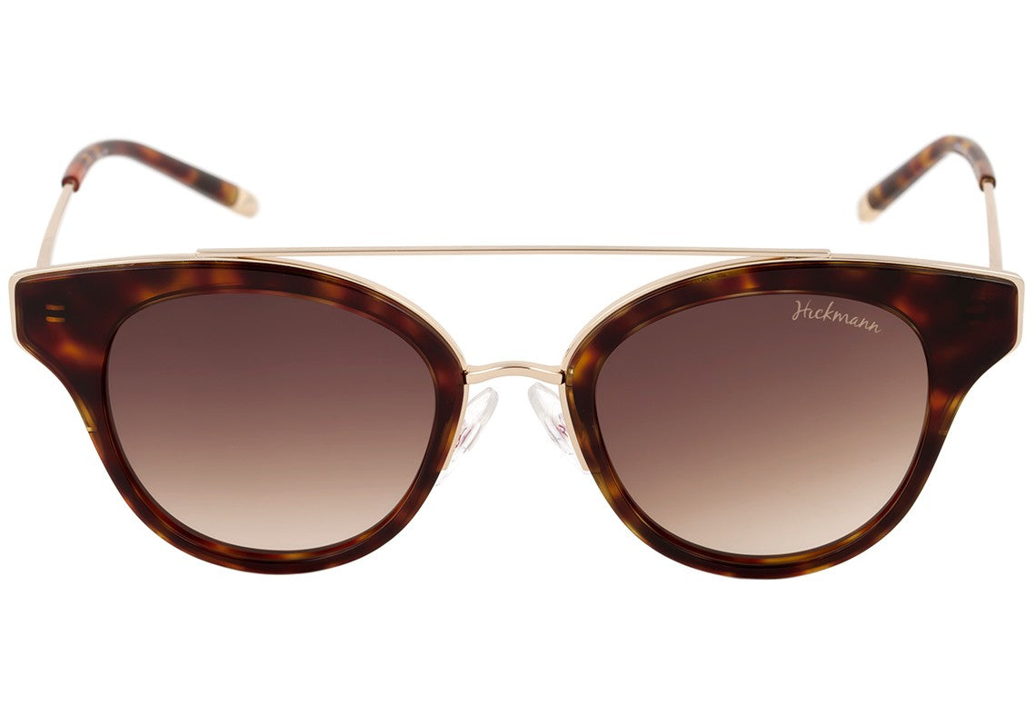 Hickmann HI 9019 G21 Marrom Mesclado e Dourado Brilho / Marrom Degradê - Lente 4,7 cm - Sol