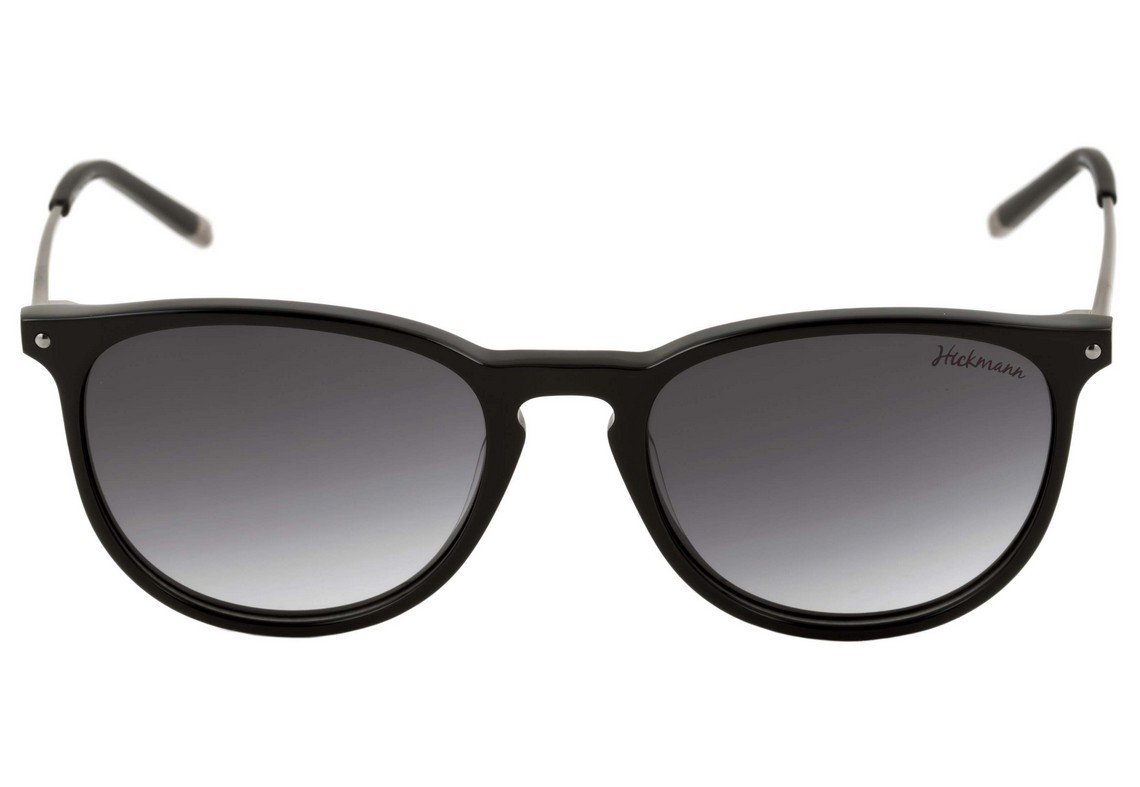 Óculos de Sol Hickmann HI 9020 A01 Preto E Prata Brilho/ Preto Degradê - 52 mm