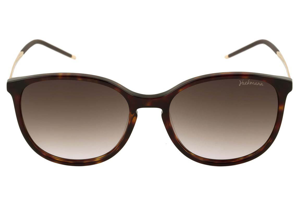 Óculos de Sol Hickmann HI 9028 G21 Marrom Mesclado e Dourado Brilho / Marrom Degradê - 55 mm