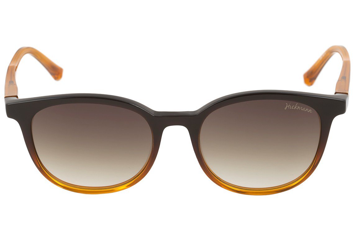 Hickmann HI 9029 C02 Marrom e Laranja Translúcido Brilho / Marrom Degradê - 53 mm - Sol