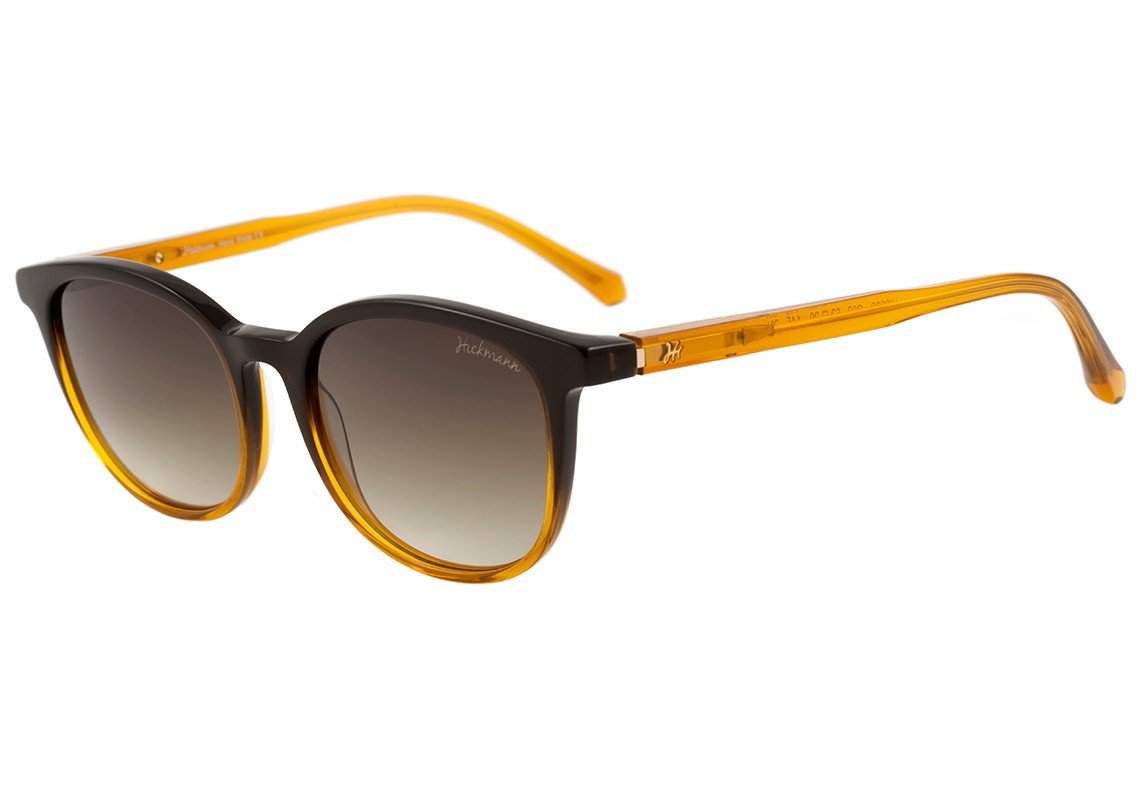 Hickmann HI 9029 C02 Marrom e Laranja Translúcido Brilho / Marrom Degradê - 53 mm - Sol