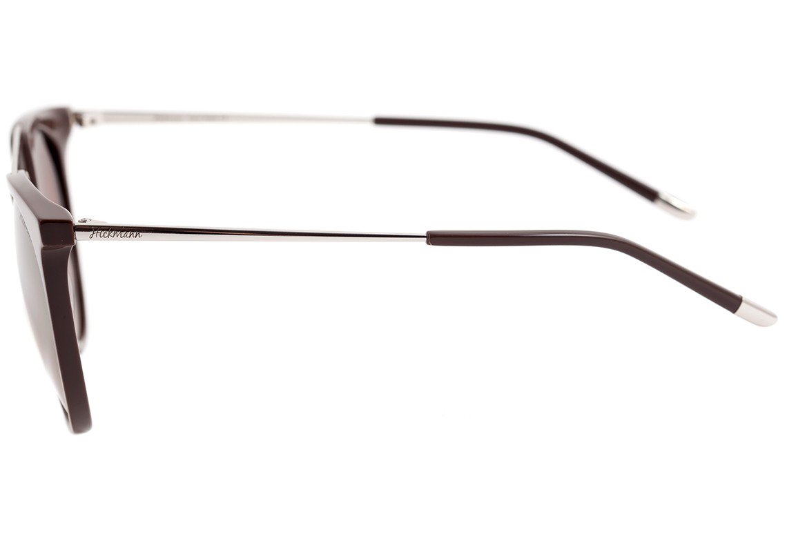 Óculos de Sol Hickmann Hi 9040 D04 Marrom E Prata Brilho/ Dourado Espelhado Degradê - 54 mm