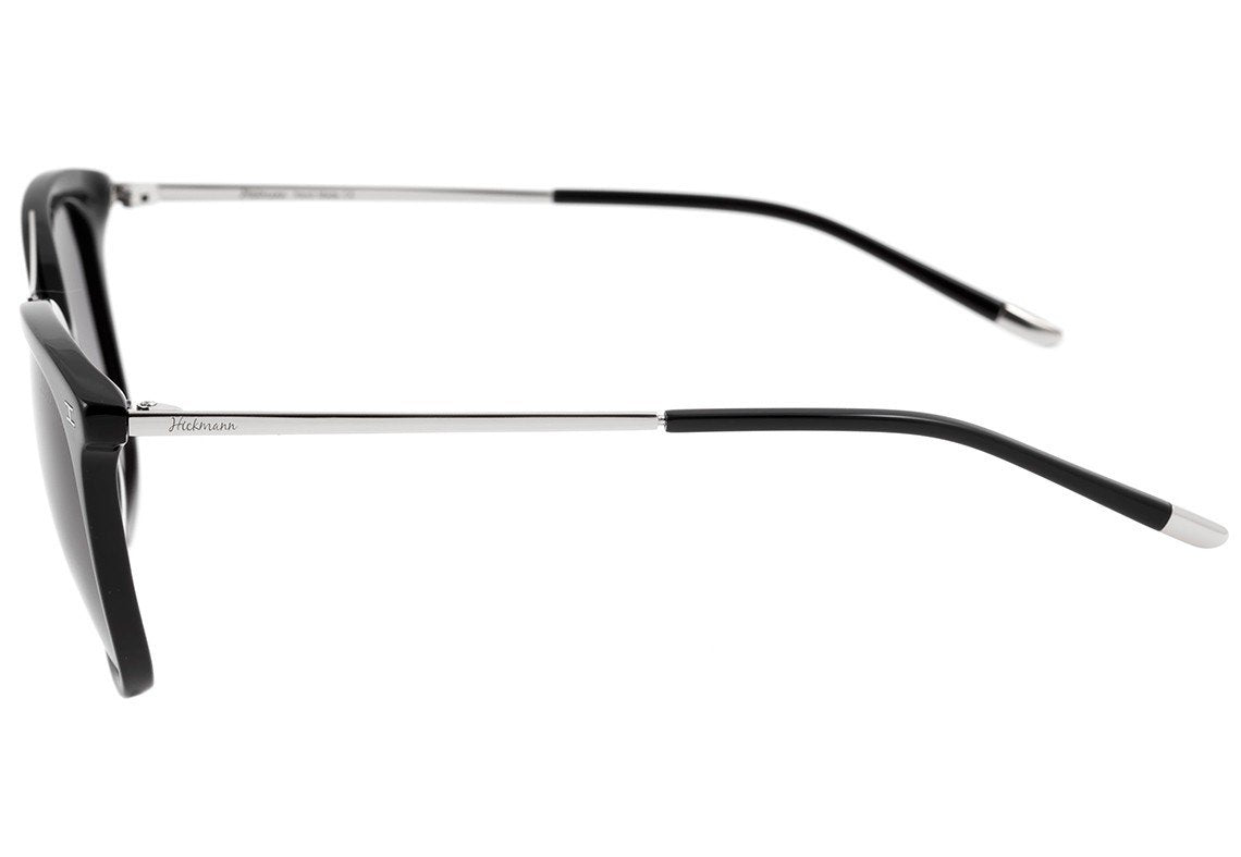 Óculos de Sol Hickmann Hi 9048 A01 Preto E Prata Brilho/ Preto Degradê - 54 mm