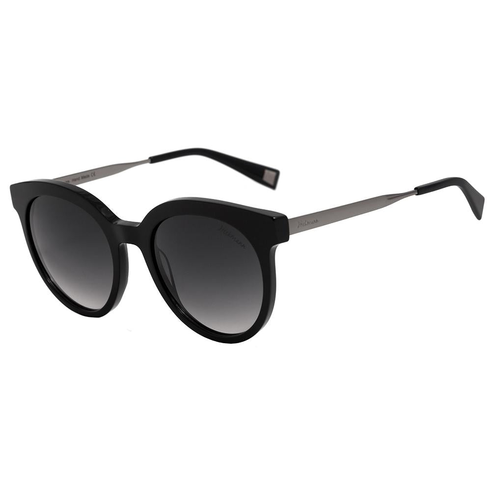 Óculos de Sol Hickmann Hi 9050 Hickmann Hi 9050 A01 Preto E Cinza Brilho/ Preto Degradê - Lente 5,4 Cm