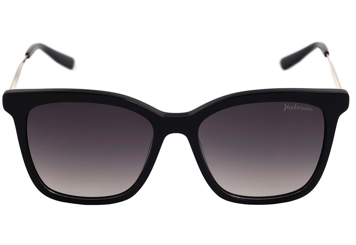 Óculos de Sol Hickmann HI 9053 H01 Preto e Dourado Brilho / Rosa Degradê Espelhado - Lente 5,3 cm