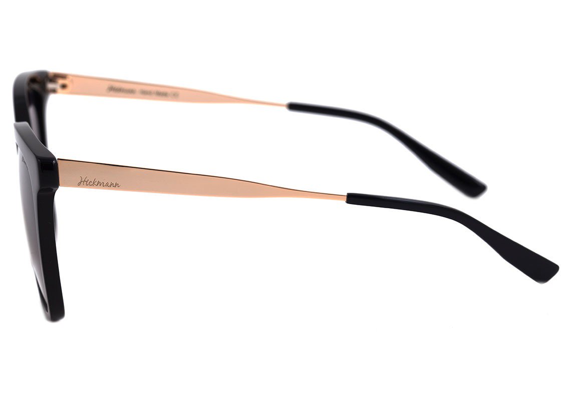 Óculos de Sol Hickmann HI 9053 H01 Preto e Dourado Brilho / Rosa Degradê Espelhado - 53 mm