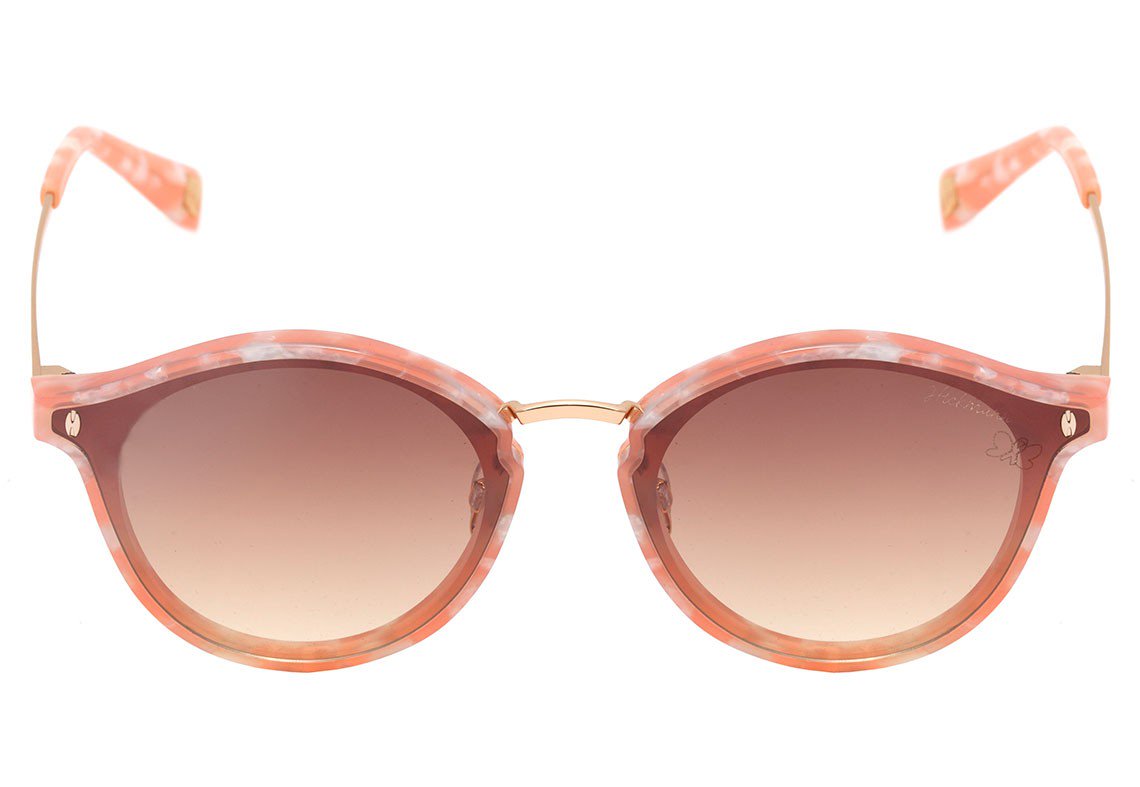 Óculos de Sol Hickmann Hi 9066 Américas Amigas G23 Rosa/ Marrom Degradê - 49 mm