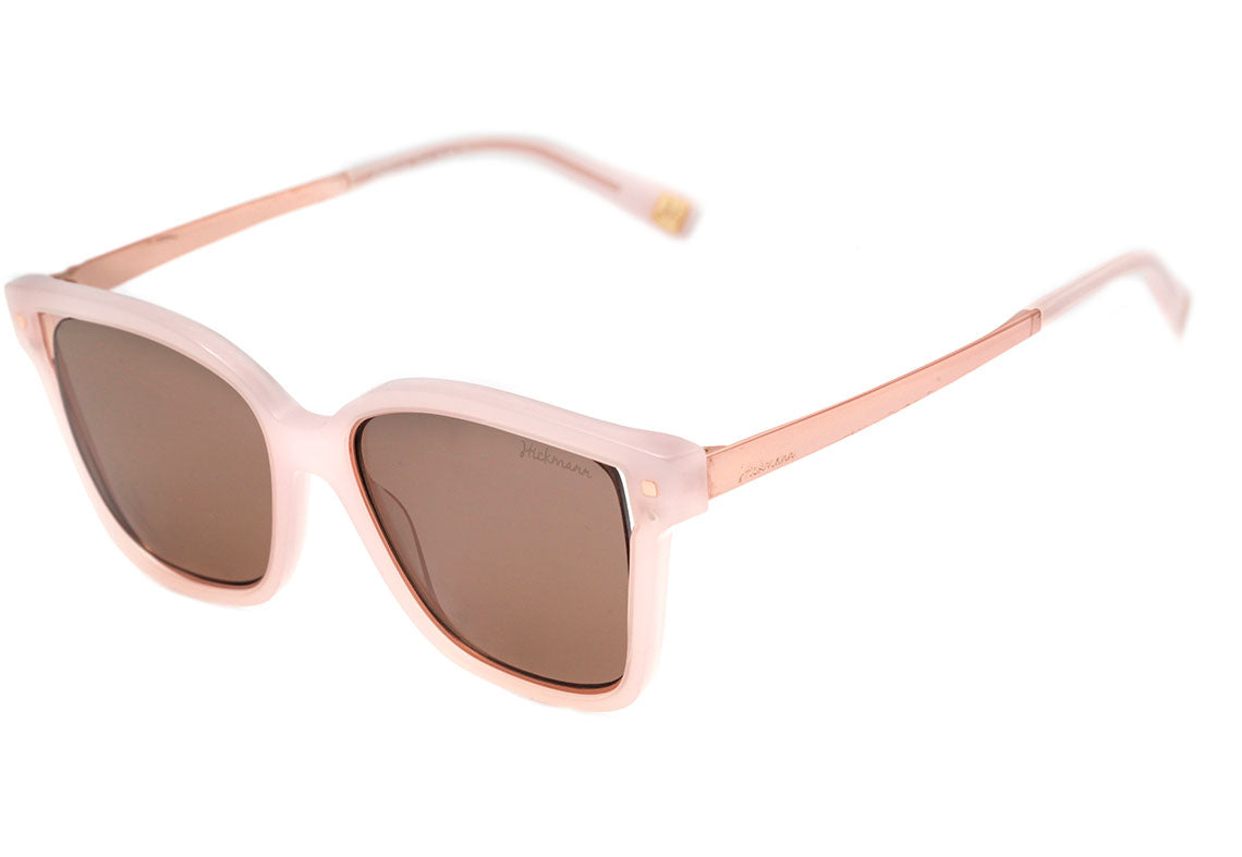 Hickmann HI 9072 T02 Rosa Translúcido Brilho / Marrom - Lente 5,3 cm