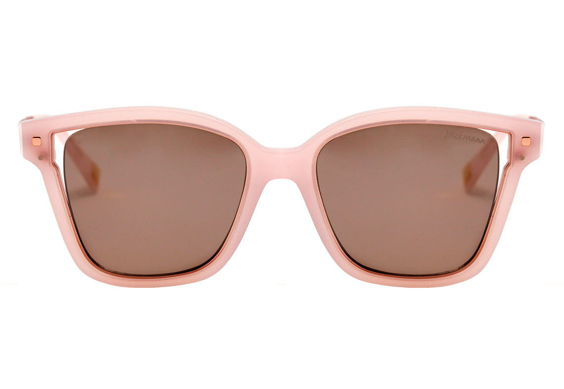 Hickmann HI 9072 T02 Rosa Translúcido Brilho / Marrom - Lente 5,3 cm
