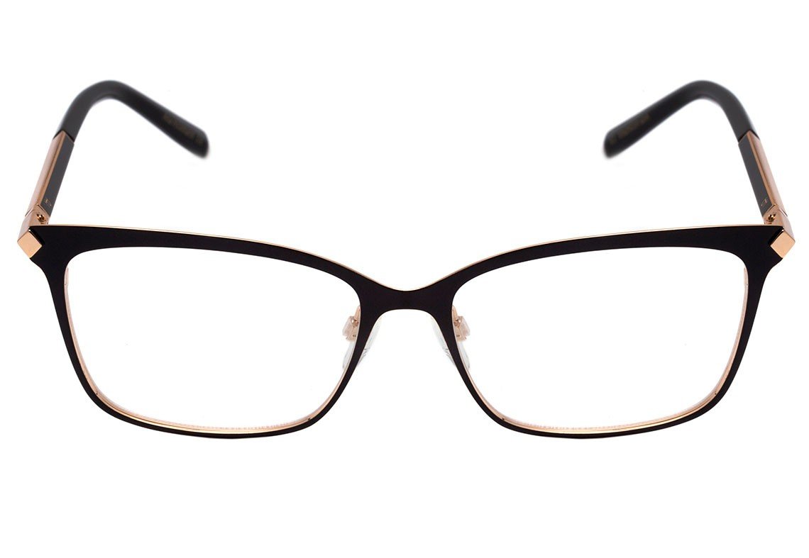 Óculos de Grau Ana Hickmann AH 1329 07B Vermelho e Dourado Brilho - 52 mm Óculos de Grau Ana Hickmann Ah 1329 09A Preto Fosco E Dourado Brilho - 52 mm