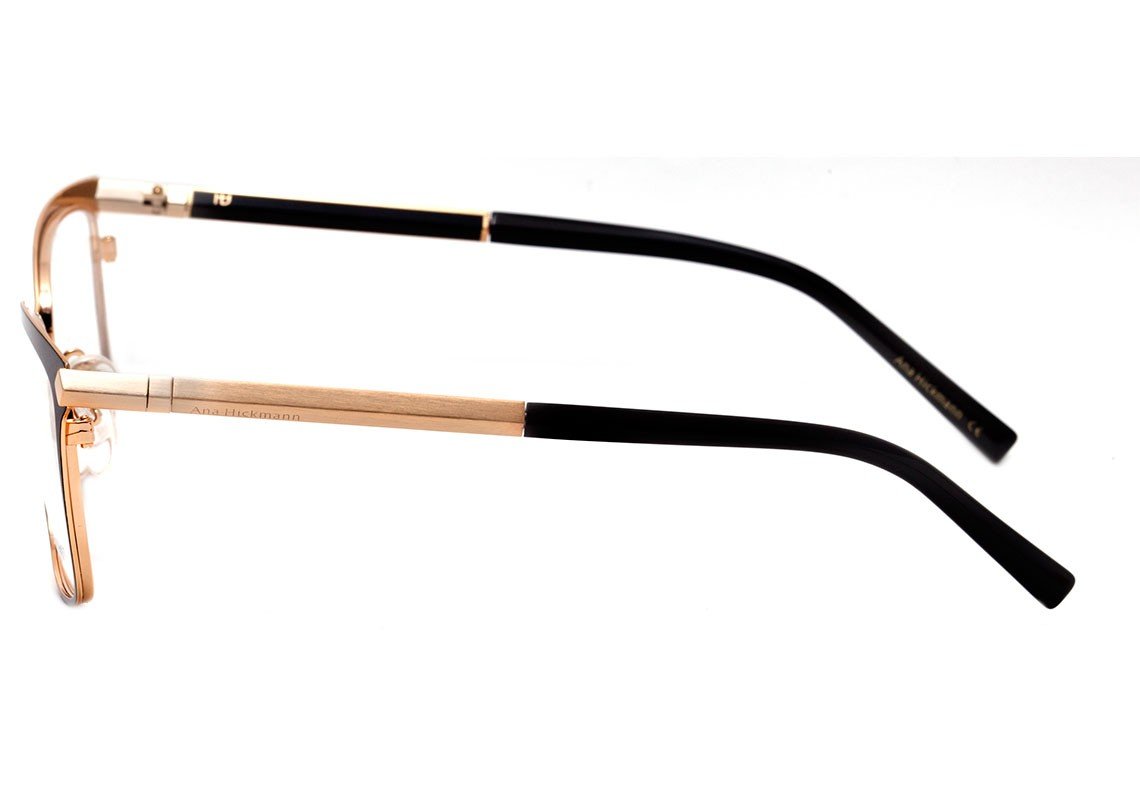 Óculos de Grau Ana Hickmann AH 1329 07B Vermelho e Dourado Brilho - 52 mm Óculos de Grau Ana Hickmann Ah 1329 09A Preto Fosco E Dourado Brilho - 52 mm