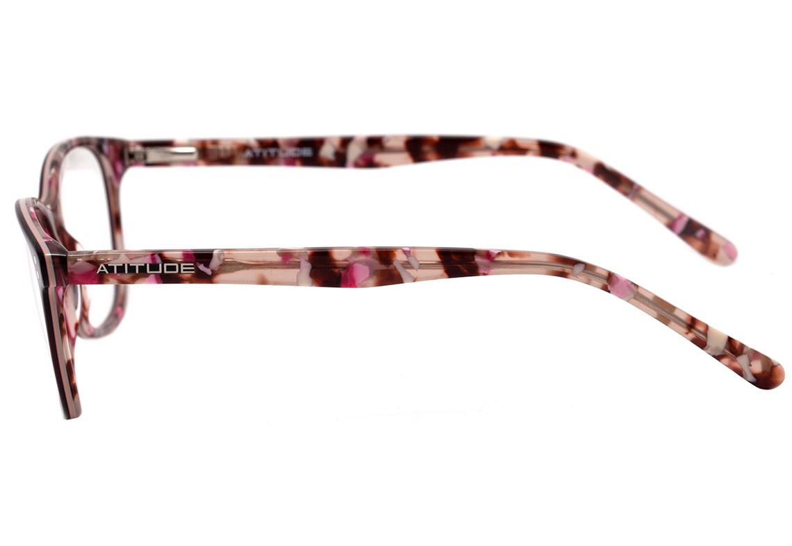 Óculos de Grau Atitude AT 7065 T01 Vinho e Mesclado Brilho - Lente 5,4 cm