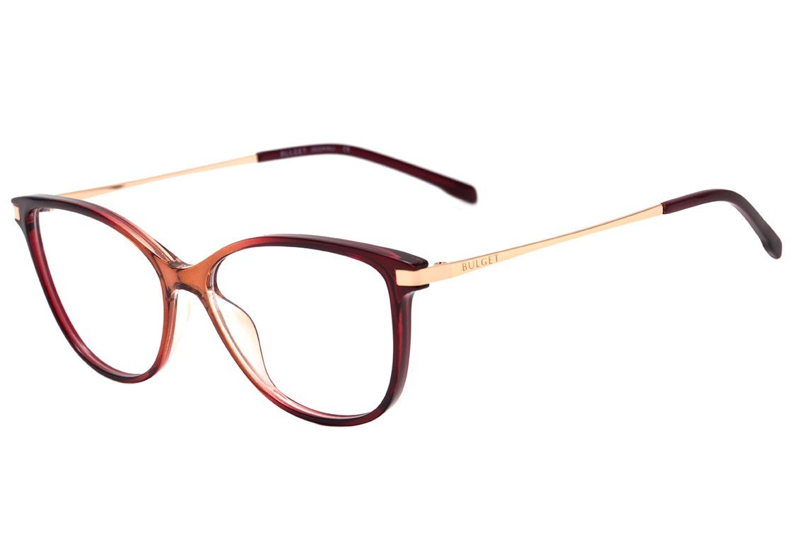 Bulget Bg 4110 C02 Vermelho Translúcido E Dourado Brilho - Lente 5,4 Cm