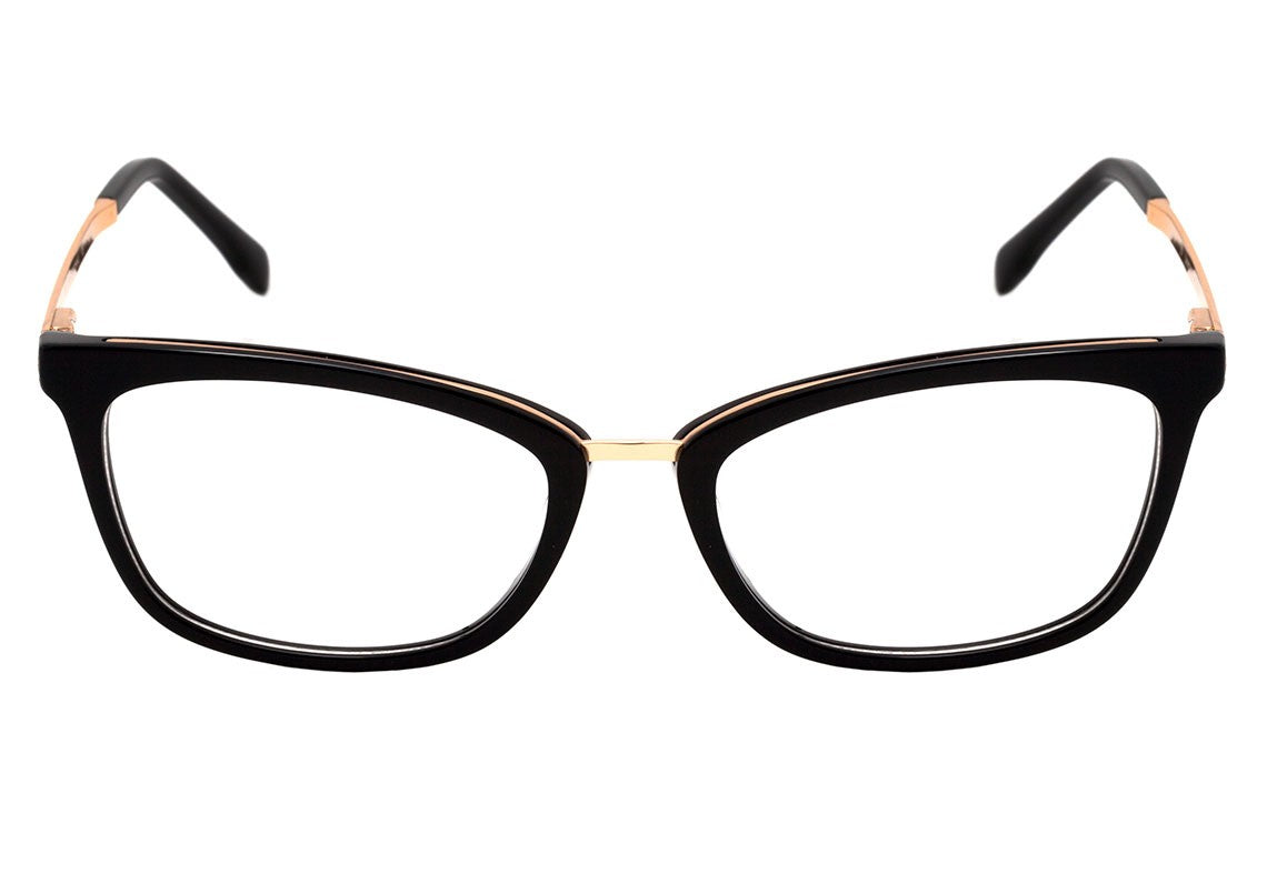 Bulget BG 6274 A01 Preto e Dourado Brilho - Lente 5,5 cm - Grau