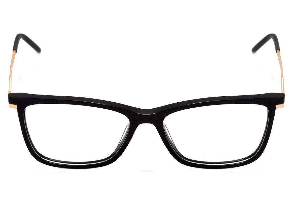 Óculos de Grau Hickmann HI 6100 A01 Preto E Dourado Brilho - 54 mm
